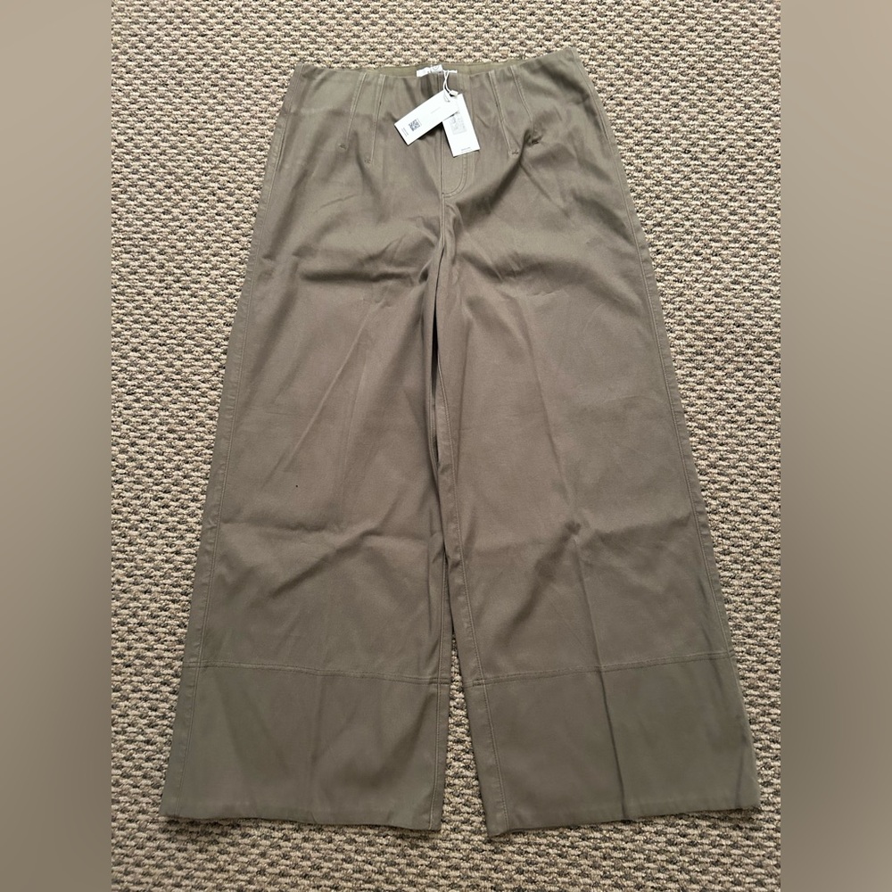 SPANX Stretch Twill Olive
Cropped Wide Leg Pant Large